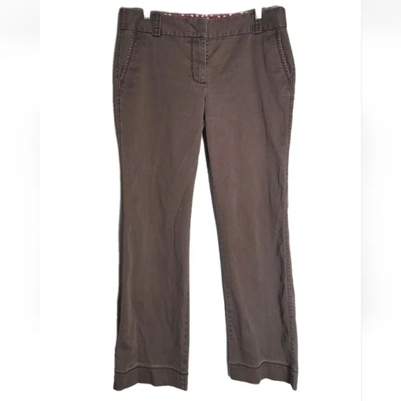J Crew Womens Size 8 Short City Fit Mauve Brown Remi Chino Pants Stretch EUC - Picture 1 of 11